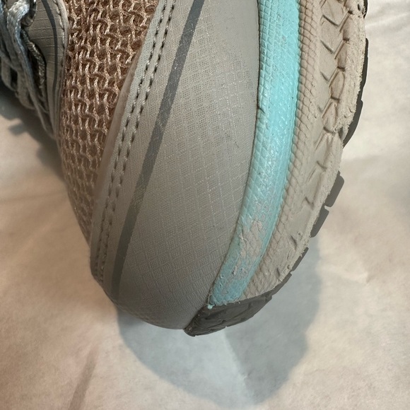 Gray and Blue Mesh Athletic Shoes with Cushioned Sole - Picture 10 of 14